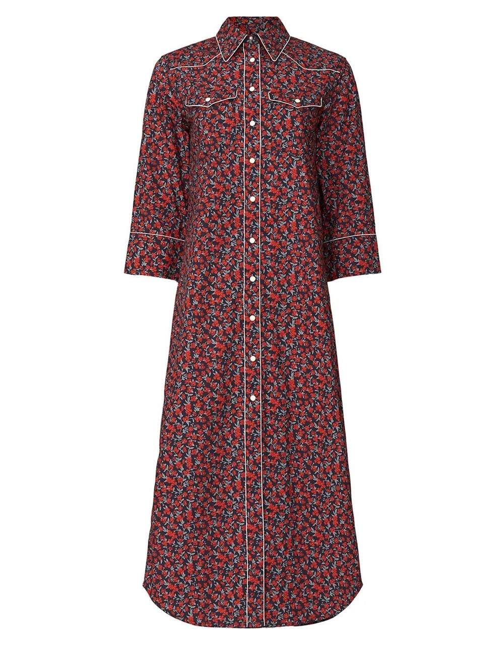 R13 Cotton Button Down Cowboy Dress